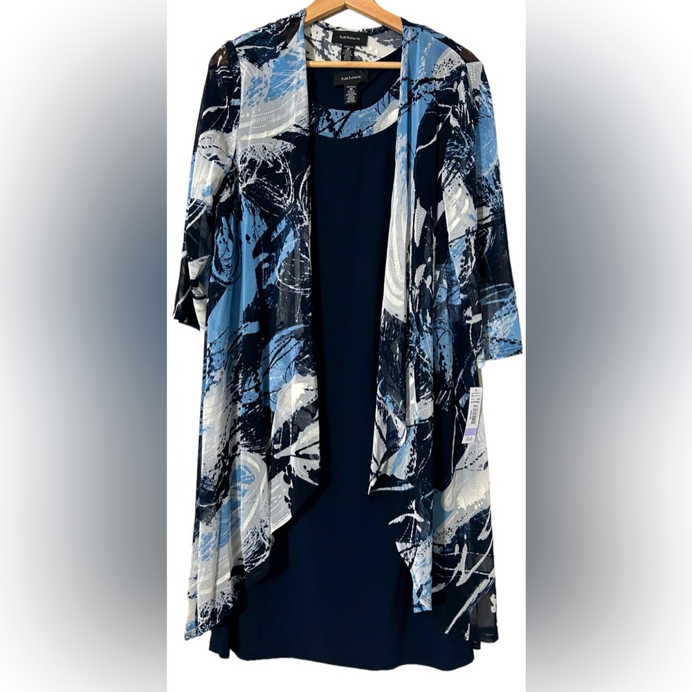 R&M Richards 2pc scoop neckline Women Dress outfit NWT Size 18